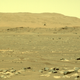 This image was taken by NASA’s Mars rover Perseverance on April 22, 2021. It shows the Ingenuity helicopter during its second flight.